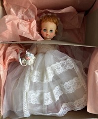1980s Madame Alexander 14″ “Bride” Doll 1565 Auburn Hair Original Packaging