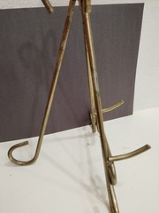 Vtg Ornate Brass Tabletop Display Easel Large Picture Frame Plate Stand Holder