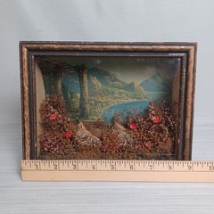 Vintage Italy Miniature Diorama Shadow Box 3D Wall Art Decor