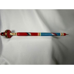 Unbranded Mexican Sombrero Folk Art Pen Unisex OS Red Blue Wood Vintage Souvenir