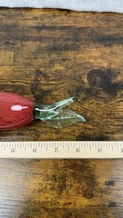 Hand Blown Art Glass Fruit With Stem Unmarked