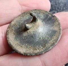 Rev War Era Tudor Rose Button Georgian 18th Century Detecting Find Antique 30mm
