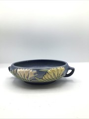 Vintage Roseville Delft Blue Freesia Bowl 464 6