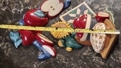 Vintage HOMCO Interiors Kitchen Decor w/ Apples, Pie and Sunflowers #7626 #3733