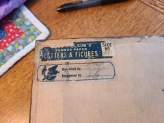 Willson’s Gummed Paper Letters in Wood Handy Box Broadway NY