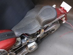 UNTESTED New Bright 9.6V R/C Red Harley Davidson Fat Boy Motorcycle AS IS PARTS