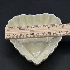 Vntg Belleek Irish Fine Parian China Porcelain Heart Dish 3rd Mark 1926-1946