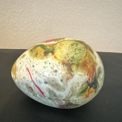 Ocean Jasper Polished Multicolor Swirl Art Decorative Egg