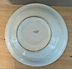 Antique W.S. George Off White Wash Basin ~ Large 14″ X 4-1/4″~ Cracks & Crazing