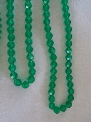 Lot Of 6 Vintage Green Beaded Necklace