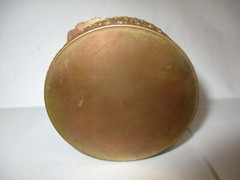 Antique French Enamel Guilloche Art Nouveau Medallion Box All Original