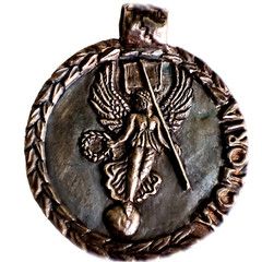 29-27 BC Ancient Roman Legionary SILVER Pendant Depicting High Detailed Victoria