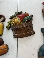 Vintage / 4 Piece/ Sexton Metal Wall Art from 1970’s Some Paint Chipping