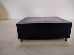 Nice Elegant Towle Covered Trinket Box 900 Sterling Silver Panel Bakelite “H”