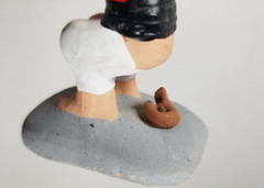 Rare Three Acrobats Totem Caganer Pottery Marked XMas 2001 Rosa Maria Galia