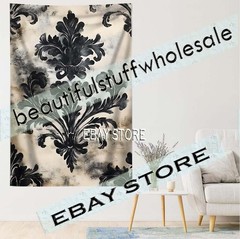 Gothic Wall Tapestry Dark Victorian Pattern victorian haunted luxury 59X82 in