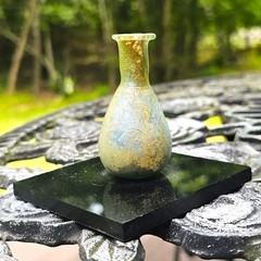 Ancient Roman Glass Time of Christ Unguentarium Bottle Mounted 2.75”