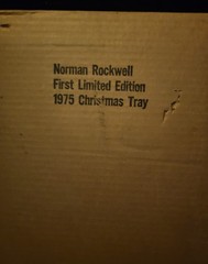 1975 Norman Rockwell Christmas Tray Sat Eve Post Cover Norman Rockwell Santa NIB
