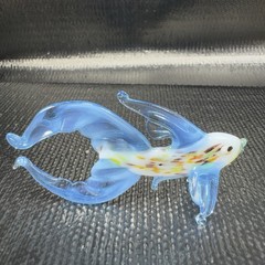 Venetian Art Glass Hand Blown Fish Hand Made Italian Glass Delicate Figurine VTG