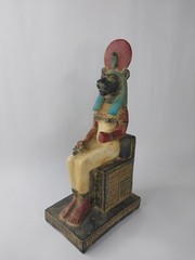 RARE ANTIQUE ANCIENT EGYPTIAN Statue of Sekhmet Heavy Stone Magic Hieroglyphic