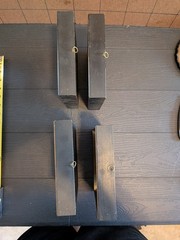 4 Pc Gold And Black Neoclassical Porcelain Wall Plaques Set Square Frame