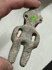 INCREDIBLE PRE-COLUMBIAN MEZCALA HUMAN EFFIGY PENDANT / GORGET, MEXICO, COA