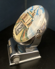 Vintage Mont Saint Michel Perpetual Flip Chrome Desk Calendar France