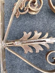 WROUGHT IRON CANDELABRA. RARE. HEAVY. FIVE CANDLES. 37 IN WIDE! 30 Lb? Italian?