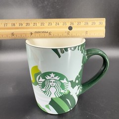 Starbucks 10 Oz Ceramic Coffee Mug With SPASH Multicolor Tropical Style Mug Cup