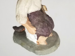 Rare Lot of 3 Polychrome Pottery Caganers using the bathroom some Signed dated
