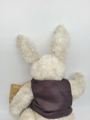 Boyds Bears Plush Rabbit White Black Gray Vest GG. Willikers Jointed