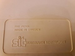 Vintage Swedish Chess Game Set Modernist Style Reclaimed Hard Plastic Patented