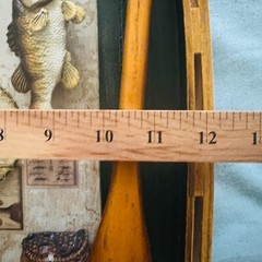 Wooden Fishing Row Boat Wall Hanging Art Cabin Mancave Bass Decor Sign Display