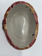Fitz And Floyd Ceramic Dish Reticulated Design Autumn Leaves Squirrel Acorns