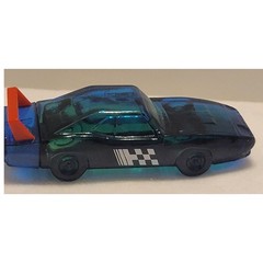 VTG Avon Stock Race Car Decanter 90% Collectible vanity Blue Glass Bottle w/ Box