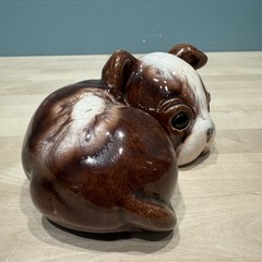 Vintage Lichten Ware Art Pottery Terrier Dog Figurine “Skipper” Hand Made in USA