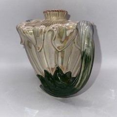 Fitz And Floyd Art Nouveau Tea Pot Iridescent Glaze
