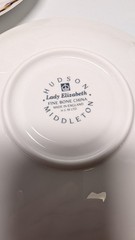 Lot of 2 teacups and 2 saucers of Lady Elizabeth Hudson & Middleton Ltd 1980’s
