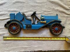 Vintage Sexton USA Cast Iron Antique Large Blue Convertible Car Wall Decor