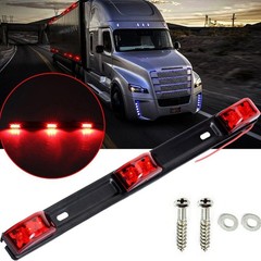15″ Black Stainless Steel 3 Lights 9 LED Identification Light Bar – 1 Pcs Cle…