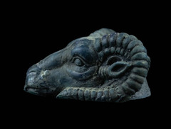 Authentic Ancient Egyptian Antiques Rare Khnum Ram Head Figurine BC