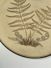 Vtg Weiningen Keramik Switzerland Hand-painted Fern Plant Collectors Plate 11.75