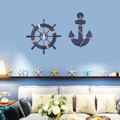Handcrafted Nautical Ship Wheel & Anchor Decor – Perfect Beach-Themed Gift