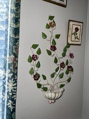 Vintage Ugaco Metal Floral Wall Decorations