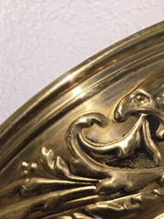Vintage Brass Charger Wall Décor; English Village Festival 22” Diameter