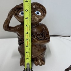 Vintage 1980s E.T. Night Light Lamp Hand Painted Ceramic Rare Working As Should