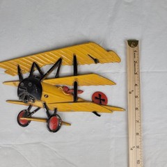 Vintage 1975 HOMCO SEXTON Set of 2 Airplanes Cast Metal Wall Art Decor Planes