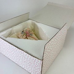 Wall Pocket Floral Heart Heather Sykes CatNip 1990s Pastel Cottage Decor Boxed