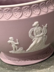 Wedgwood Lilac Jasperware Cachepot Planter Neoclassical Small Pot 7032 Bowl