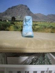 Unbranded, Blue & White Marbleized Cat Slipper, Hob Nob